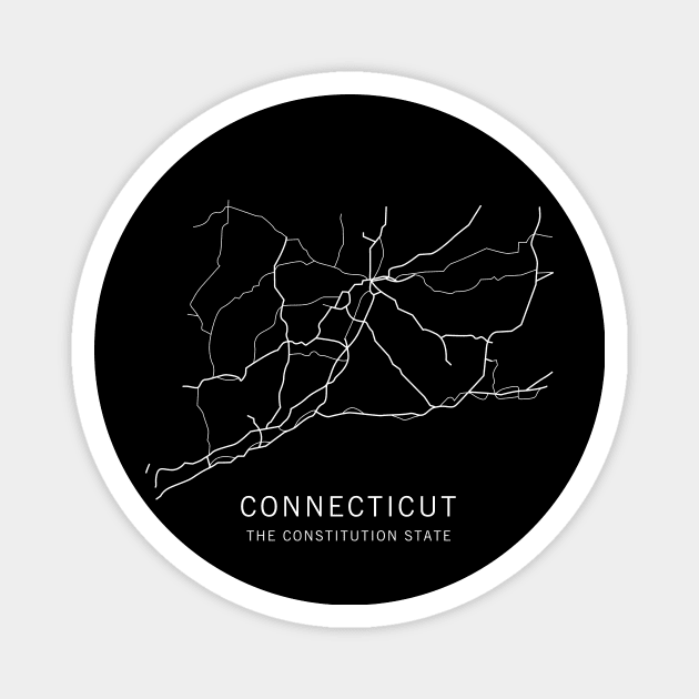 Connecticut State Road Map Magnet by ClarkStreetPress